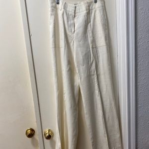 Trina Turk White Linen Pants Size 6